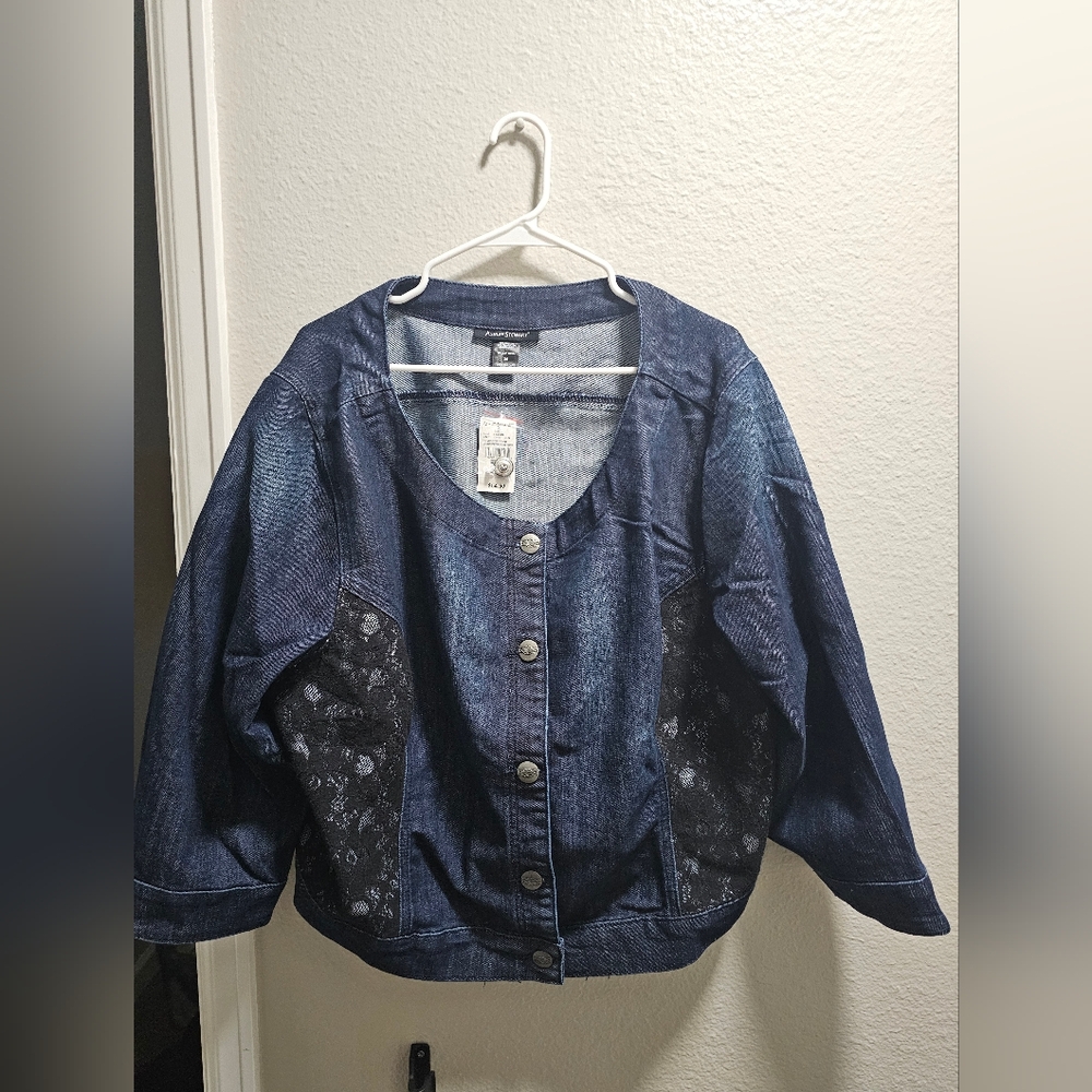 FINAL PRICE NWT Ashley Stewart Denim Jacket